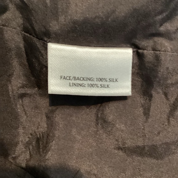 Eileen Fisher Textured Silk Crinkle Jacket Brown Open Front Small - Picture 7 of 7